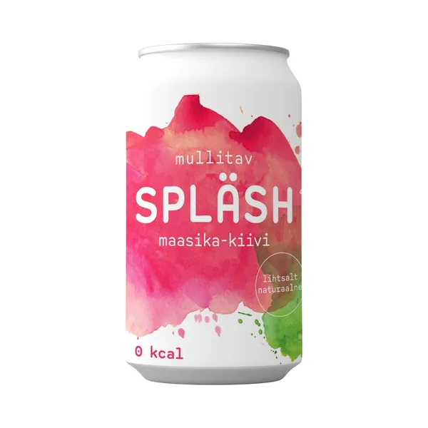 Gaseeritud vesi maasika-kiivi, SPLÄSH, 330 ml