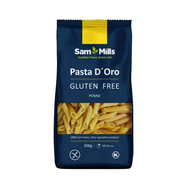 Gluteenivaba maisijahust penne rigate, SAM MILLS, 500 g