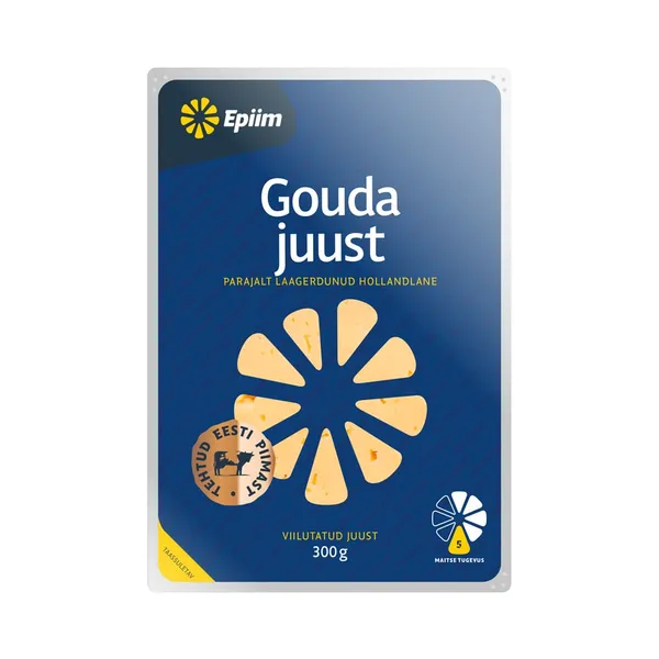 Gouda juust viilud laktoosivaba, EPIIM, 300g