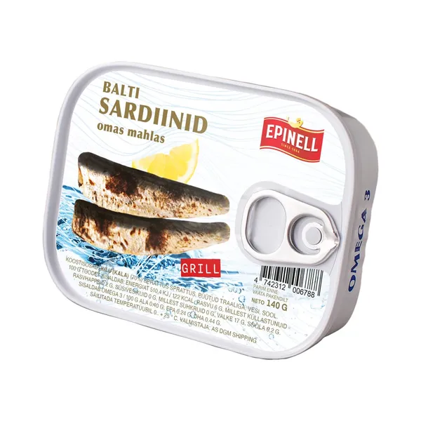 Grill sardiinid omas mahlas, EPINELL, 140g