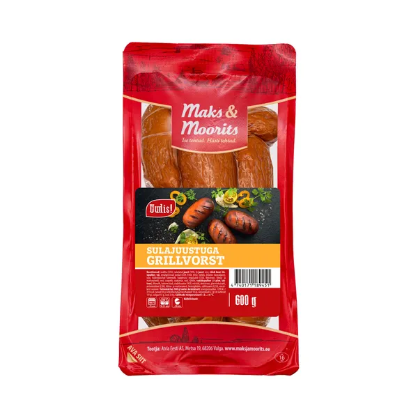 Grillvorst sulajuustuga, MAKS&MOORITS, 600g