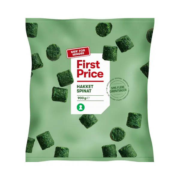 Hakitud spinat, FIRST PRICE, 900 g