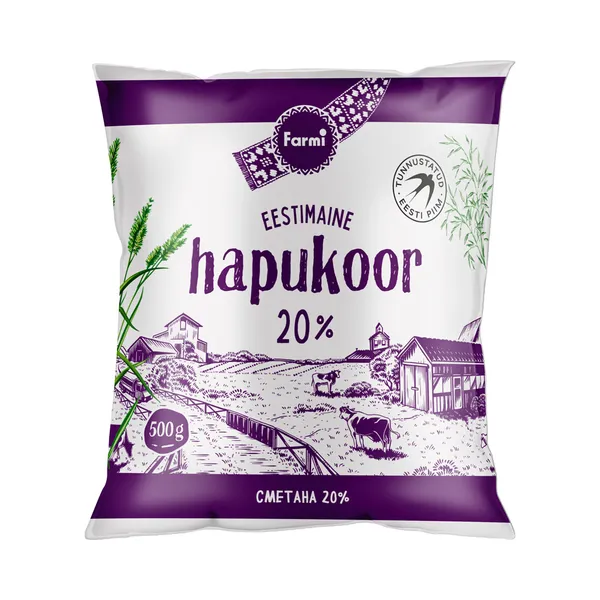 Hapukoor 20% kile, FARMI, 500 g