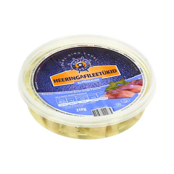 Heeringafileetükid klassikaline, KAPTEN GRANT, 210 g