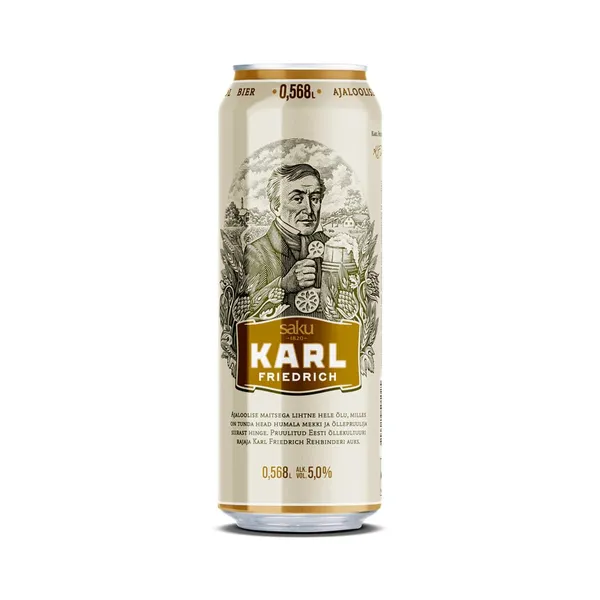 SAKU Karl Friedrich, õlu 5% 0,568 L, R13/79486/37, purk