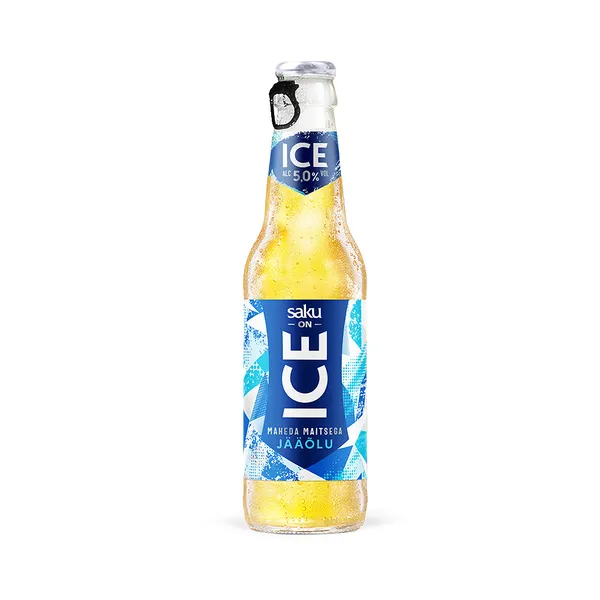 Õlu SAKU ON ICE 5%vol, 330ml, R21/155290/37, pudel