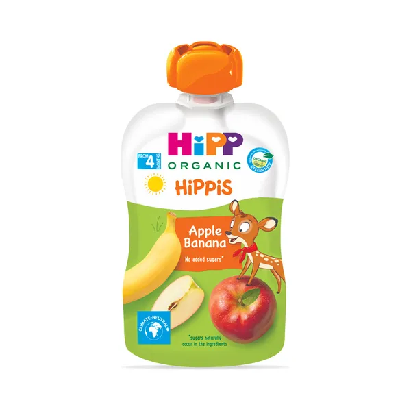 Hippis õunapüree banaaniga BIO 4+, HIPP, 100 g