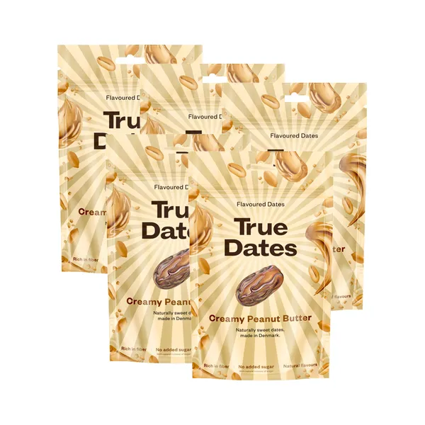 HULGI Datlid Creamy Peanut Butter 5tk, TRUE DATES, 5 x 100g