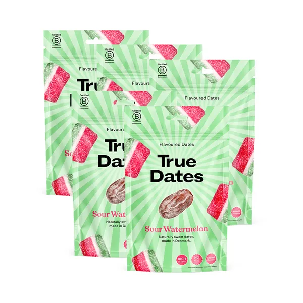 HULGI Datlid Sour Watermelon 5tk, TRUE DATES, 5x100g