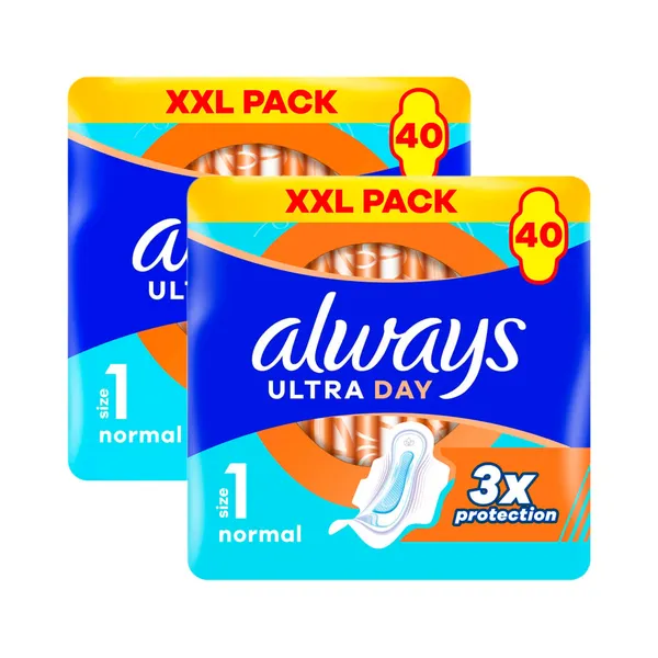 HULGI Hügieenisidemed Ultra Normal Quattro 2tk, ALWAYS, 2 x 40tk