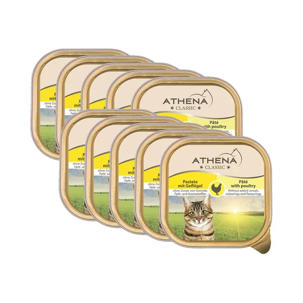 HULGI Kassitoit linnulihaga 10tk, ATHENA, 10 x 100g