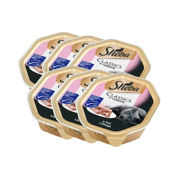 HULGI Kiisueine pasteet  lõhega 6tk, SHEBA, 6 x 85g