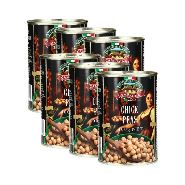 HULGI Kikerherned 6tk, CAMPAGNA, 6 x 400g