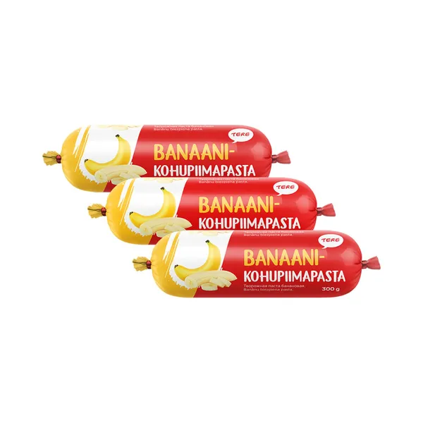 HULGI Kohupiimapasta banaanitoru 4,2% 3tk, TERE, 3 x 300 g
