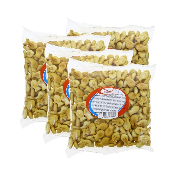 HULGI Kreeker Kalake Soolane 4tk, VIKSTAL, 4 x 150 g
