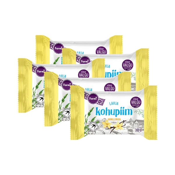 HULGI Lahja kohupiim vanilliiniga 5tk, FARMI, 5 x 200g