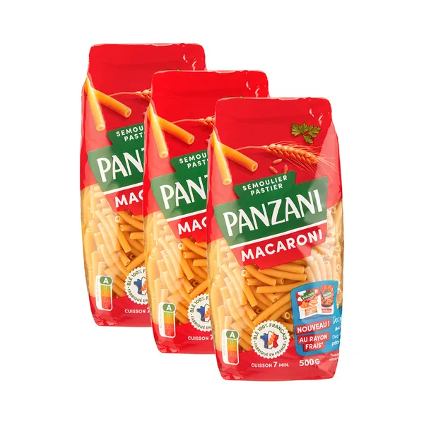 HULGI Macaroni 3tk, PANZANI, 3x500g