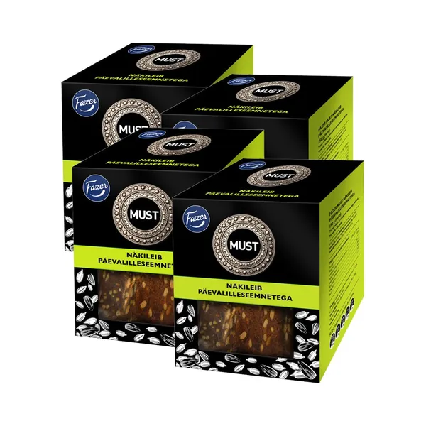 HULGI Must näkileib päevalilleseemnetega 4tk, FAZER, 4 x 150 g