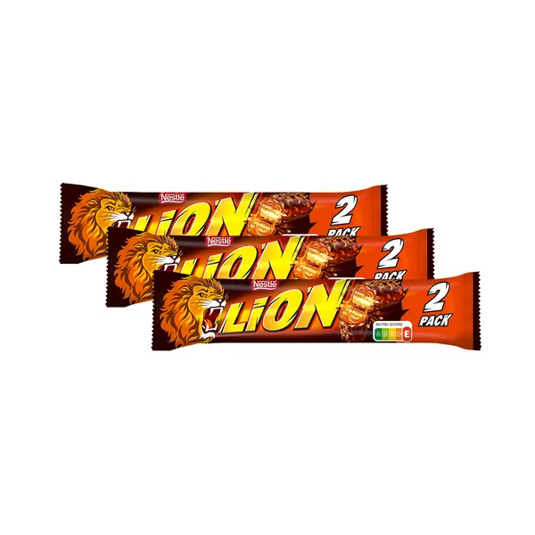 HULGI Šokolaadibatoon Lion Standard 2Pack 3tk, LION, 3 x 60g