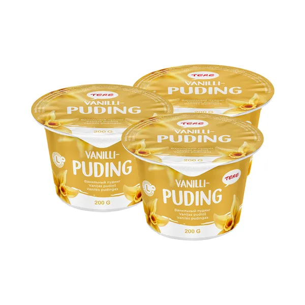 HULGI Vanillipuding laktoosivaba 3tk, TERE, 3 x 200 g
