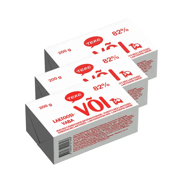 HULGI Või  laktoosivaba 82% 3tk, TERE, 3 x 200 g
