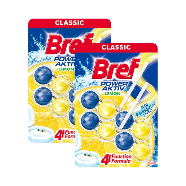 HULGI WC-värskendaja Power Aktiv Lemon 2x100 g, BREF, 200 g