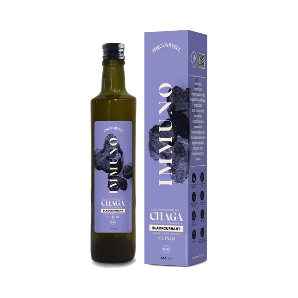 Immuno Elixir Mustsõstar, SHROOMWELL, 500 ml