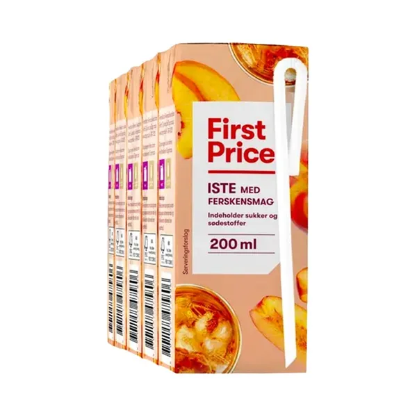 Jäätee virsiku 5tk FIRST PRICE, 5 x 200 ml