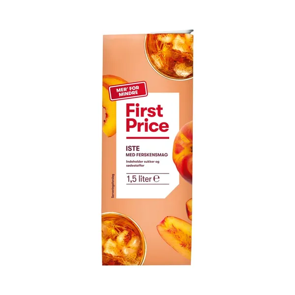 Jäätee virsikumaitseline magusainetega, FIRST PRICE, 1,5 l