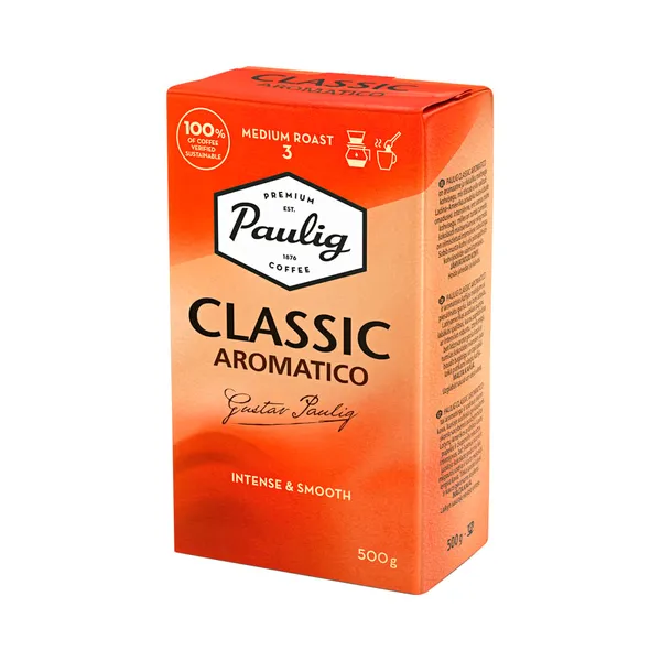 Kohv PAULIG Classic Aromatico, jahvatatud, 500g, 100% Araabika