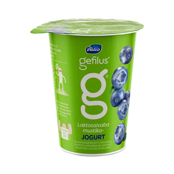 Jogurt mustika 2% laktoosivaba, VALIO GEFILUS, 380 g
