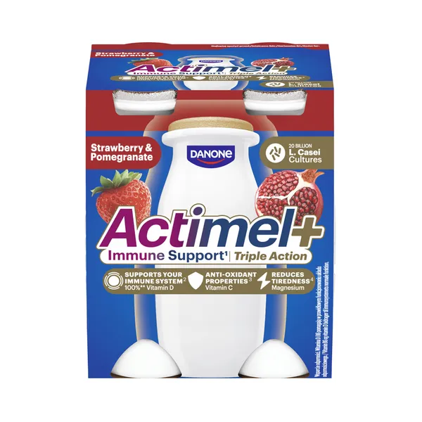 Jogurtijook maasikas-granaatõun 4x100g, ACTIMEL, 400 g