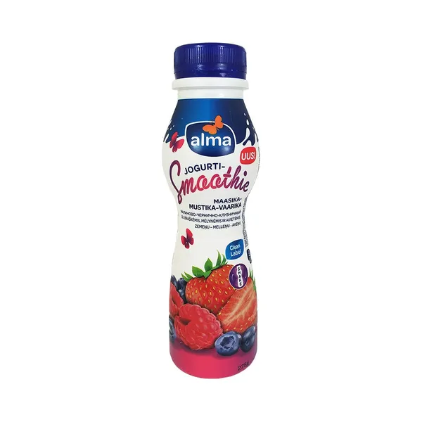 Jogurtismuuti Alma maasika-mustika-vaarika, ALMA, 275 g