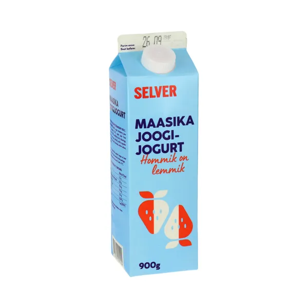 Joogijogurt maasika, SELVER, 900 g