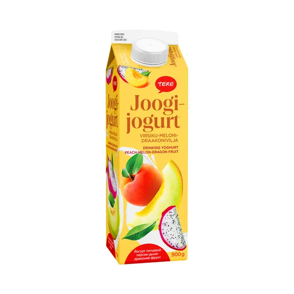 Joogijogurt virsiku-meloni-draakonivilja, TERE, 900 g