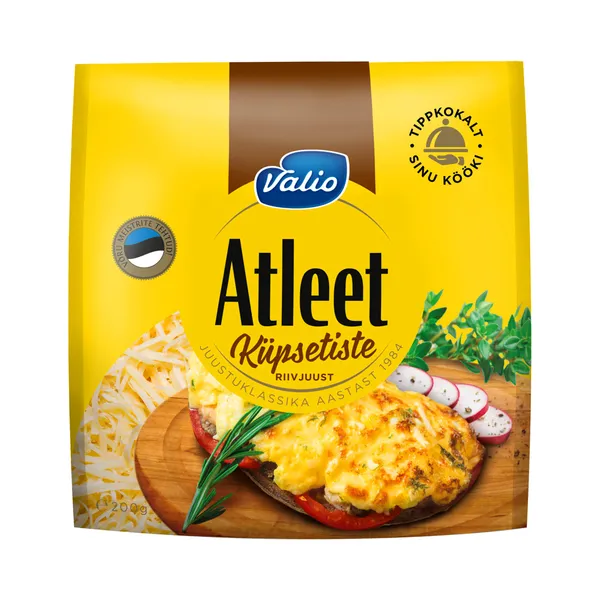 Juust Atleet küpsetistele riivitud, VALIO, 200 g
