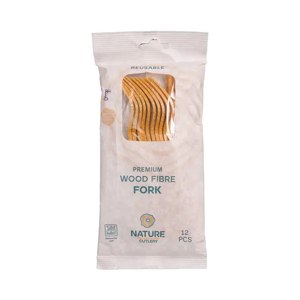 Kahvel Premium NATURE LINE puitkiust korduvkasutatav, 17,5cm, 12tk/pakk