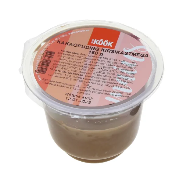 Kakaopuding kirsikastmega, SELVERI KÖÖK, 160 g