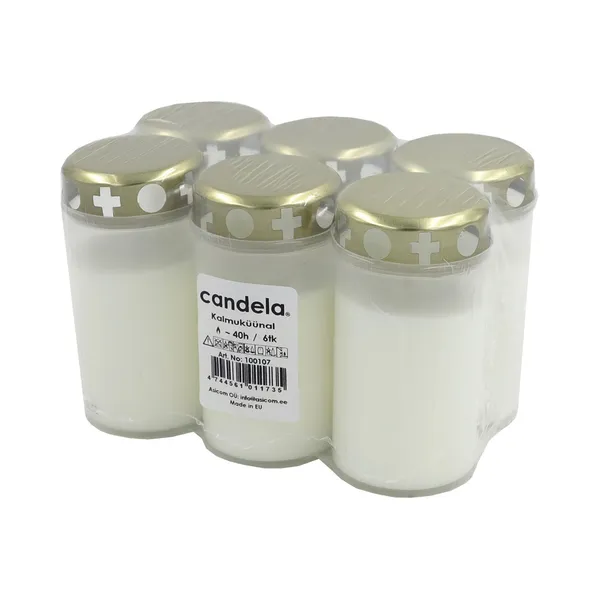 Kalmuküünal kaanega 40h, CANDELA, 6 tk