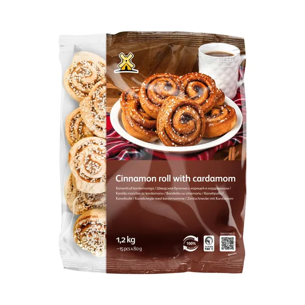 Kaneelirull kardemoniga 15 x 80g, EESTI PAGAR, 1,2 kg