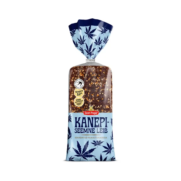 Kanepiseemne leib rukkiteradega, EESTI PAGAR, 500 g