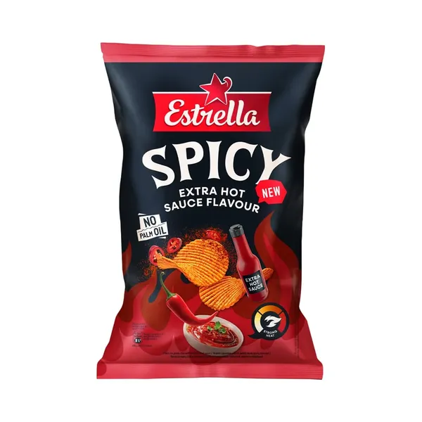 Kartulikrõpsud Hot Sauce maitselised, ESTRELLA, 115 g