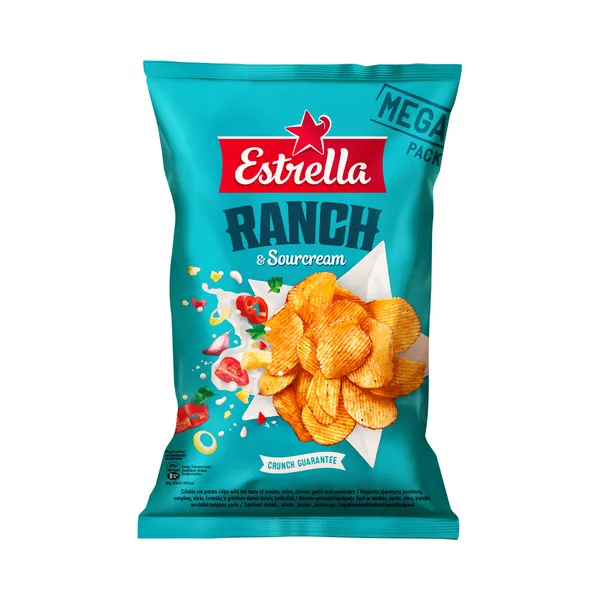 Kartulikrõpsud sakilised Ranch, ESTRELLA, 250 g