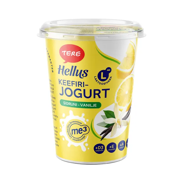 Keefirijogurt sidruni-vanilje, HELLUS, 380 g