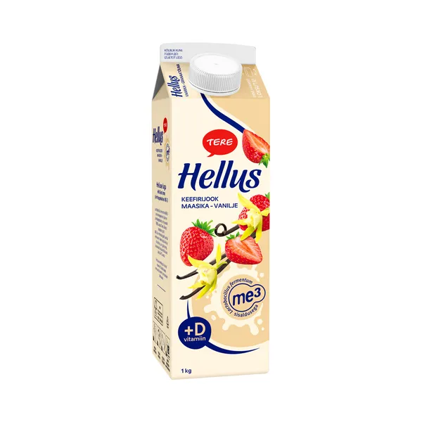 Keefirijook maasika-vanilje, HELLUS, 1 kg