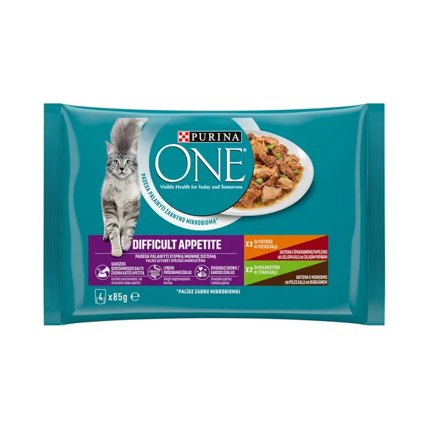 Kiisueine keerulise isuga kassidele, PURINA ONE, 4x85g