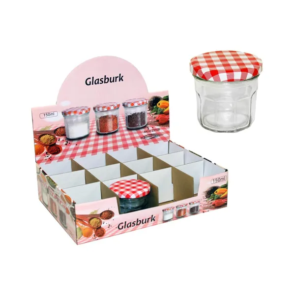 Klaaspurk ruuduline kaas 150ml, 1 tk