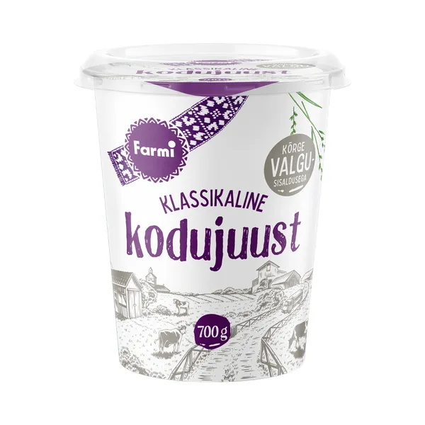 Kodujuust klassikaline, laktoosivaba, FARMI, 700 g