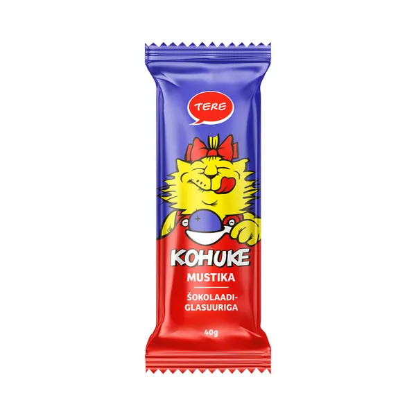 Kohuke mustika šokolaadiglasuuriga, TERE, 40 g