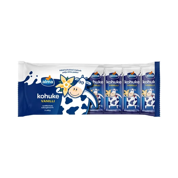 Kohuke vanilli kakaoglasuuris 7x40g, ALMA, 280 g